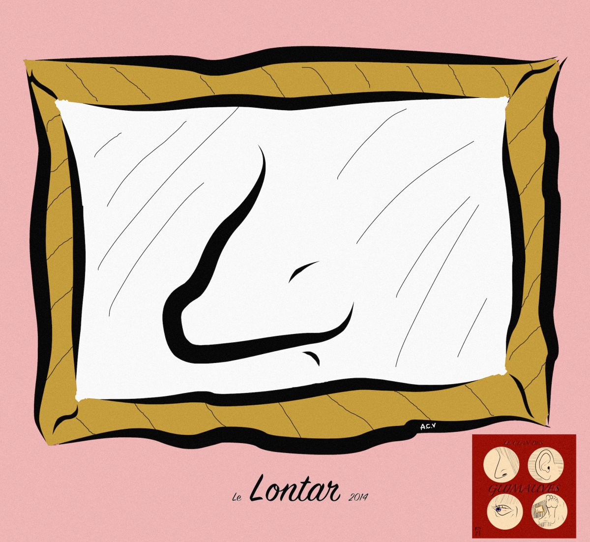 Sur l'album "Le clan des guimauves" apparaît Le Lontar,  illustre tableau de maître où un nez de caractère s'affirme sous ses traits les plus raffinés. picture © Plombage Records